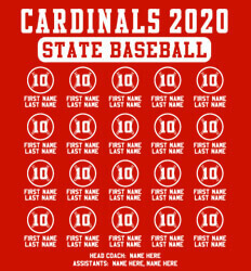 Baseball Roster Designs - State Baseball Lineup - idea-310s2